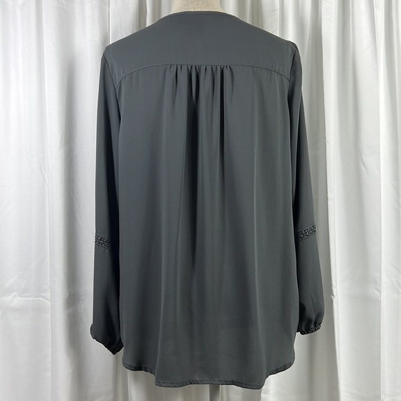 Soho M Grey Long Sleeve Blouse - Picture 9 of 14
